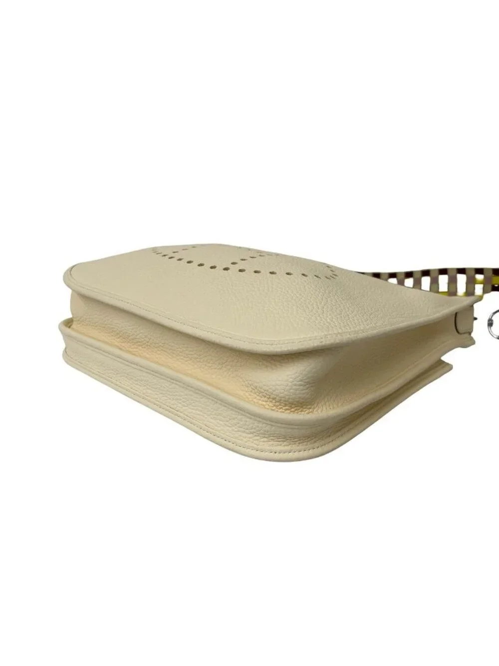 Hermes Evelyne 3 PM Taurillon Clemence Leather Shoulder Bag Crossbody Ivory